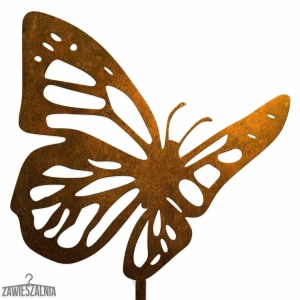 Décoration de jardin Papillon Rouillé en acier corten XL 19×99 cm – à planter