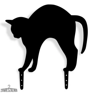 Épouvantail de jardin en acier Chat au Dos Arqué taille L 38×36 cm