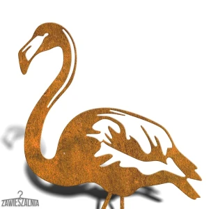 Zawieszalnia – décoration de jardin Flamant Rose XXL en acier corten 97 cm