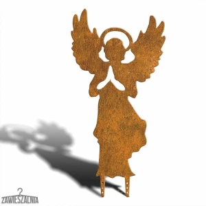 Décoration de jardin – Ange Gardien Rouillé XL 78 cm en acier corten