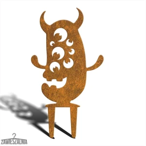 Zawieszalnia – décoration de jardin en acier Corten 'Monstre Bazil' XL 39 cm