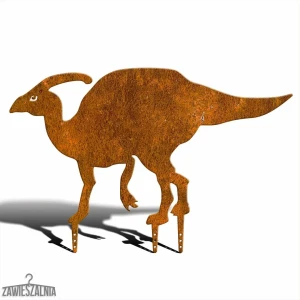 Déco de jardin – dinosaure en acier corten Parasaurolophus XXL 90 cm rouillé