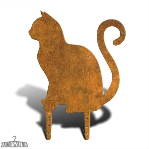 Zawieszalnia – épouvantail de jardin Chat Assis L 38 cm, acier Corten