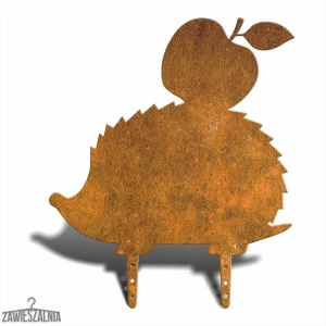 Épouvantail de jardin à suspendre Hérisson L 43×37 cm – décoration en acier corten brut