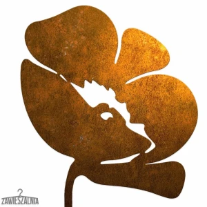 Décoration de jardin Bijou de Jardin – coquelicot décoratif en acier corten XL 14×96 cm