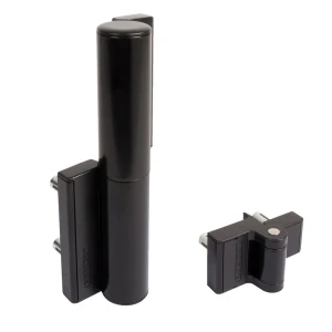 Locinox PUMA – hydraulische zelfsluiter en scharnier 180° voor poorten zwart RAL 9005