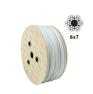 Câble en acier galvanisé Ø4,0 mm – construction 6×7, âme fibre