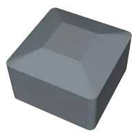 Embout gris LLDPE pour profilé de montage PV 40×40 mm – type 1