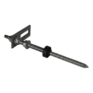 Vis double filetage M10×200 avec adaptateur 80×30 mm pour montage PV