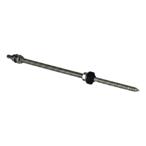 Vis à double filetage M10×300 mm A2 pour adaptateurs et triangles PV avec joint EPDM