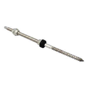 Vis à double filetage M12×300 mm acier inoxydable A2 – fixation PV sur chevron