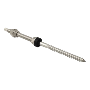 Vis double filetage M12×250 en acier inoxydable A2 pour montage PV avec joint EPDM