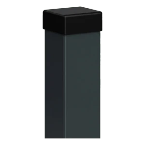 Omheiningspaal 80x80 mm grafiet RAL 7016 met eindkap – 2,0 mb