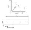 Équerre de réglage 65x65 mm acier inoxydable M10 PV-08-28 (3)