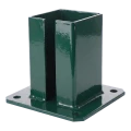 Stalen paalvoet voor omheinings- en poortpaal 100×100 mm groen RAL 6005 000-791 (2)