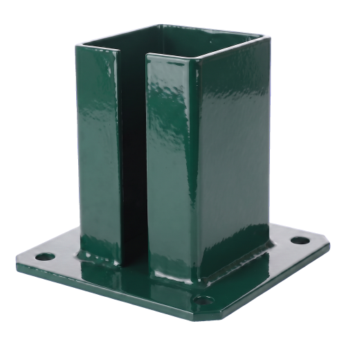 Stalen paalvoet voor omheinings- en poortpaal 100×100 mm groen RAL 6005 000-791 (2)