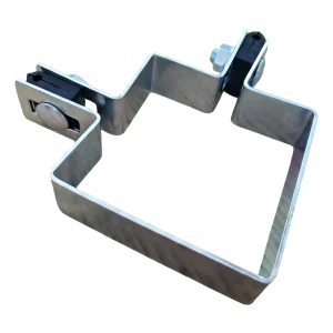 Hoekklem voor omheining 80×80 mm verzinkt – montageset met afstandhouders