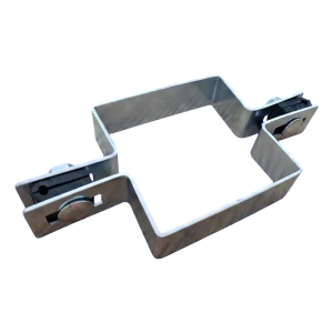 Vierkante tussenklem voor omheiningspanelen 80×80 mm, verzinkt