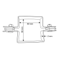 Tussenklem voor omheiningspanelen vierkant 100×100 mm verzinkt 001-617 (4)