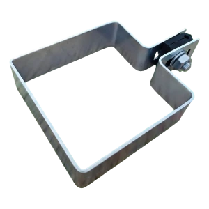 Eindklem voor omheining 80×80 mm verzinkt – set met afstandhouders