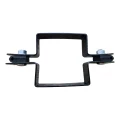 Tussenklem voor paneelomheining 80×80 mm zwart RAL 9005 – complete set 001-616 (3)