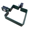 Collier de clôture d'angle 80×80 mm vert RAL 6005 – kit de montage complet 001-610 (1)