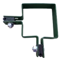 Collier de clôture d'angle 80×80 mm vert RAL 6005 – kit de montage complet 001-610 (2)