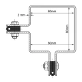 Collier de clôture d'angle 80×80 mm vert RAL 6005 – kit de montage complet 001-610 (4)