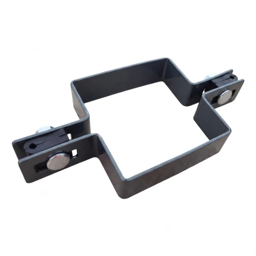 Tussenbeugel voor paneelomheining 80×80 mm grafiet RAL 7016 – complete set 001-611 (1)