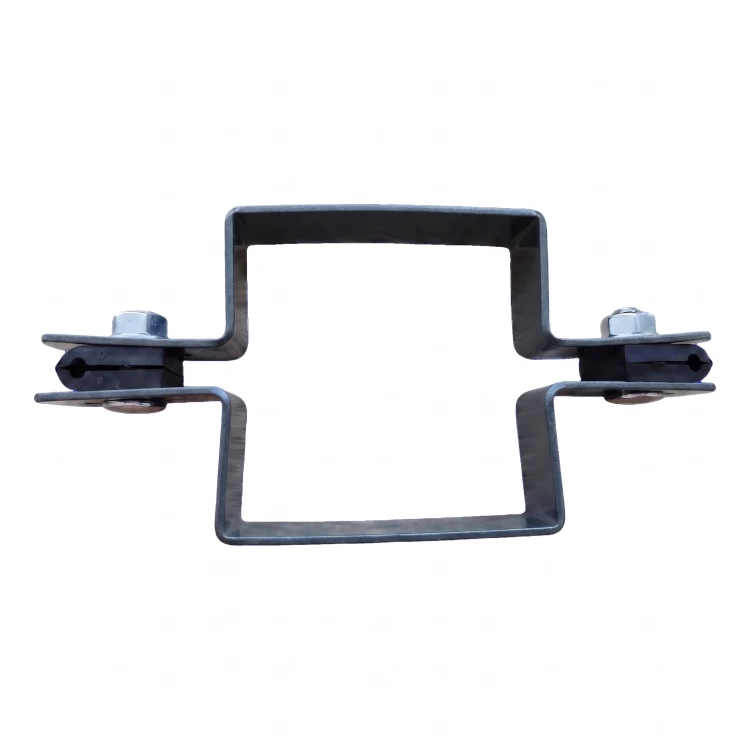 Tussenbeugel voor paneelomheining 80×80 mm grafiet RAL 7016 – complete set 001-611 (3)