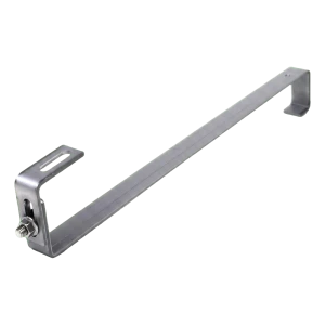 Crochet de toiture S réglable 450 mm pour montage de panneaux PV – acier inoxydable 1.4016