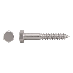 Vis à bois à tête hexagonale DIN 571 A2 12×80 mm – carton de 50 pcs