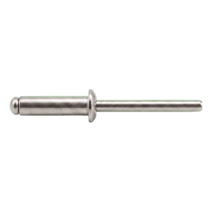 Rivet aveugle ouvert A2/A2 à tête plate 4,0×16 mm ISO 15983 – carton de 500 pcs