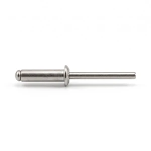 Rivet aveugle ouvert A2/A2 à tête plate 4,0×20 mm ISO 15983 – carton de 500 pcs