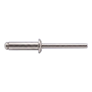 Rivet aveugle ouvert A4/A4 à tête plate 3,0×12 mm ISO 15983 – carton de 500 pcs
