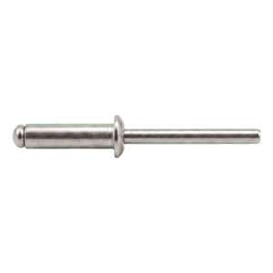 Rivet aveugle ouvert A2/A2 à tête plate 6,0×12 mm ISO 15983 – carton de 250 pcs