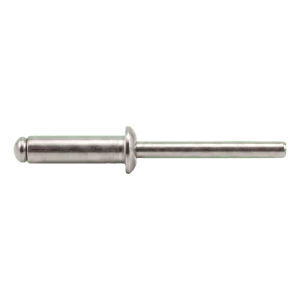 Rivet aveugle ouvert A2/A2 à tête plate 4,0×10 mm ISO 15983 – carton de 500 pcs