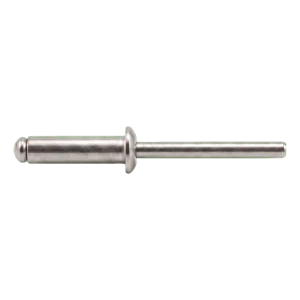 Rivet aveugle ouvert A2/A2 à tête plate 5,0×12 mm ISO 15983 – carton de 500 pcs