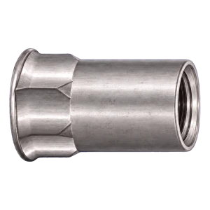 Écrou à river M8x17 conique A2 – corps partiellement hexagonal, ouvert – carton de 250 pcs