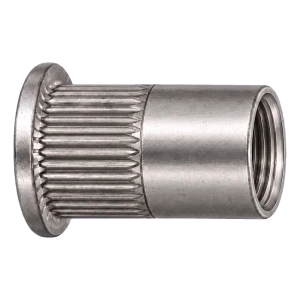 Écrou à sertir en acier inoxydable A4, tête plate, M6×14,5 mm – carton de 250 pcs