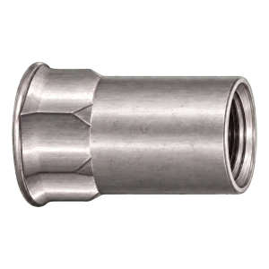 Écrou à river M8x17 mm à tête fraisée A4 – corps semi-hexagonal, ouvert – carton de 250 pcs