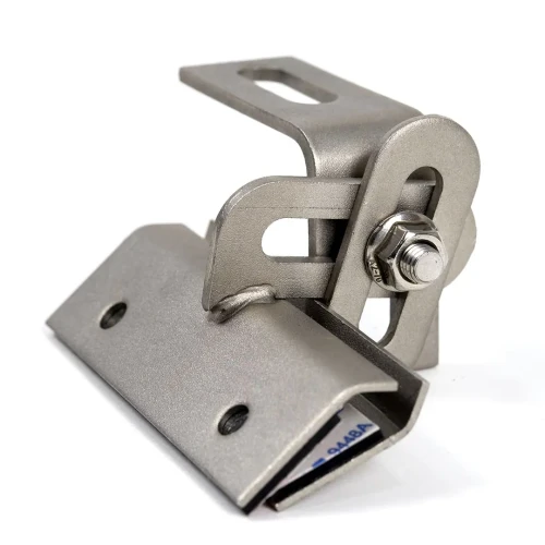 Trapeziumvormige plaatstalen beugel verstelbaar 10cm roestvrij staal 1.4016 PV-08-32