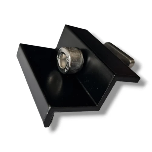 Eindklem 35mm met schroef en inzetstuk - Zwart geschilderd PV-03-25