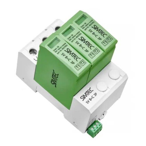 Parafoudre PV DC Type 1+2 (B+C) 1000V 3P 20kA 4.5kV SV T1 T2 SIMTEC GPV-401-16