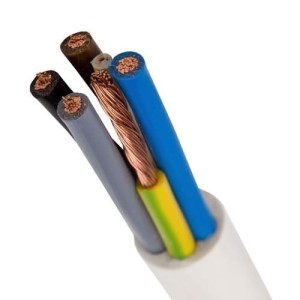 Câble OWY 5x4 mm² 300/500V H05VV-F blanc flexible