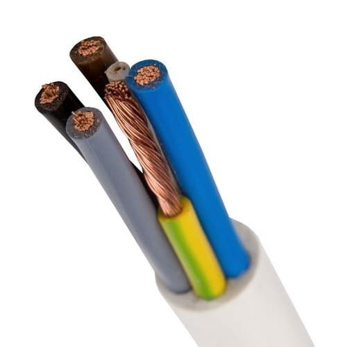 OWY 5x4 300/500V H05VV-F kabel wit GPV-401-23