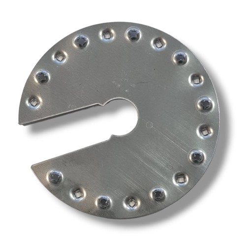 Rondelle de mise à la terre variante IV ronde avec découpe Ø44mm PV-20-04