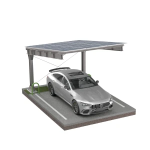 Carport Fotovoltaïsche schuur voor 1 Voertuig L 5,7m x 3,3m Zonnecarport