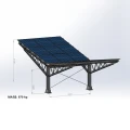 Carport Fotovoltaïsche schuur voor 2 Voertuigen T Eco 11,4m x 3,3m Zonnecarport GPV-101-09 (3)