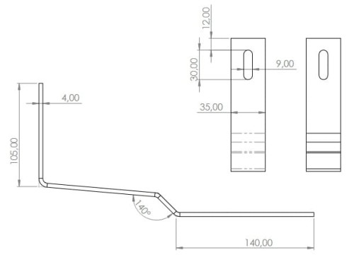 Dakhaken voor schuine daken - SPEC - Roestvrij staal H17 PV-08-37 (2)